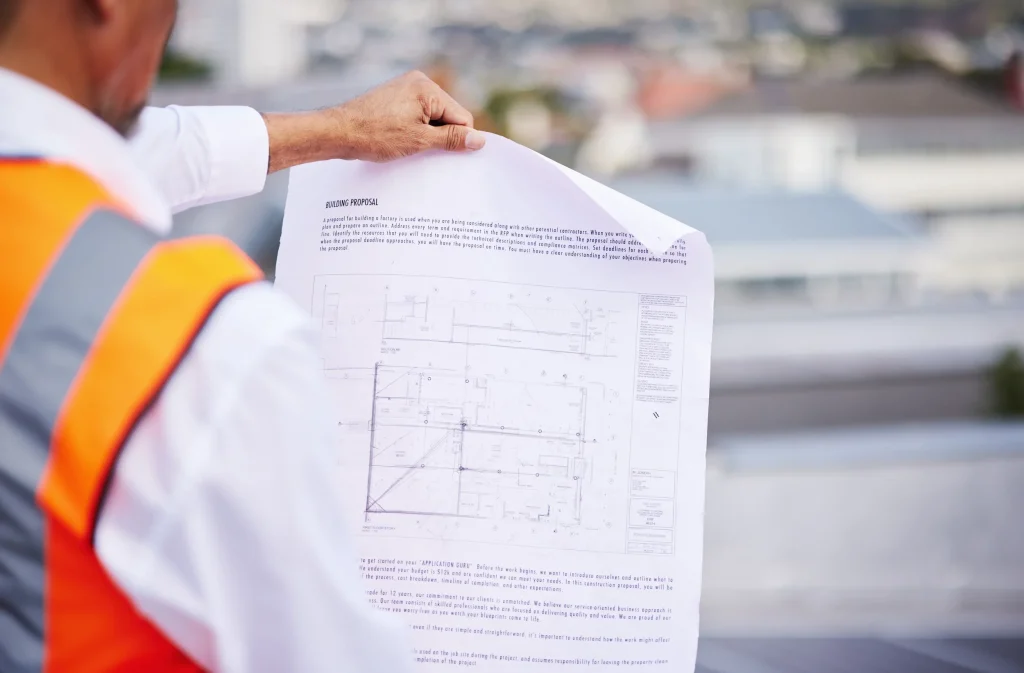 plan d'un permis de construire